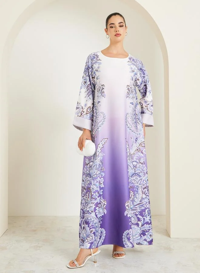 أميرة جلابية بيزلي بنمط متدرج